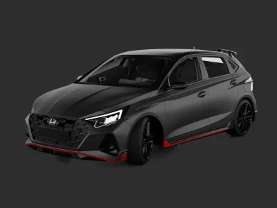 Hyundai i20n Low-poly 3D model
