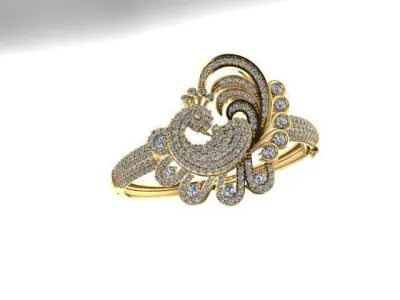 Peacock bangle size M 3D print model