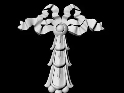 Central decor ornament for furniture 3D model 434