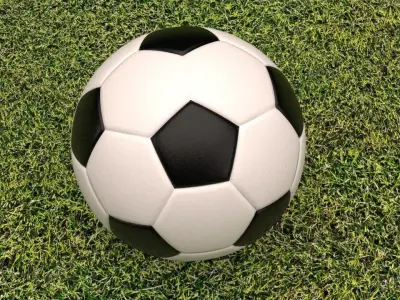 soccer ball Low-poly 3D model