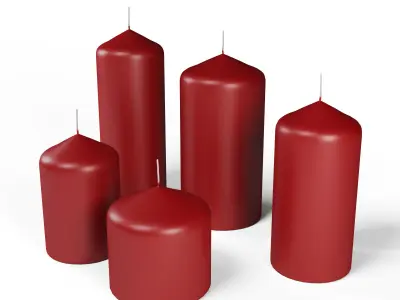 Candle Stick Set of 5 3D model