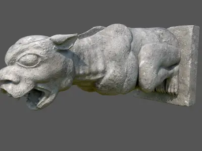 Gargoyle02 Low-poly 3D model