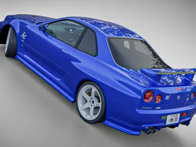 Nissan Skyline GTR R34 V - spec II S - tune 3D model