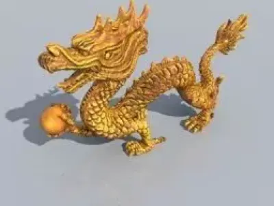 Gold dragon Free 3D model