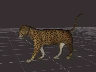 ultimate leopard Rigged 1 3D model