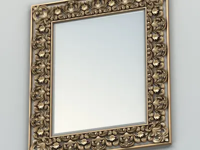Rectangle mirror frame 002 3D model