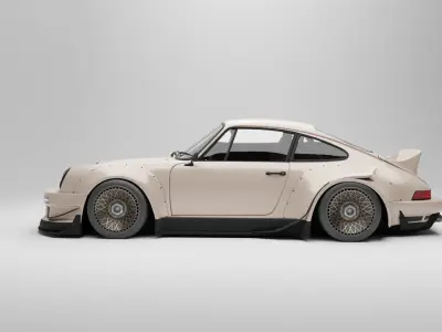 Porsche 911 with Body Kit 3D model