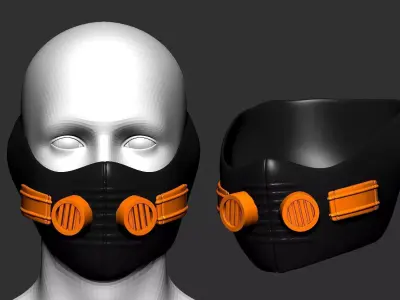 helmet high poly sculpt 3d printable  3D model 30