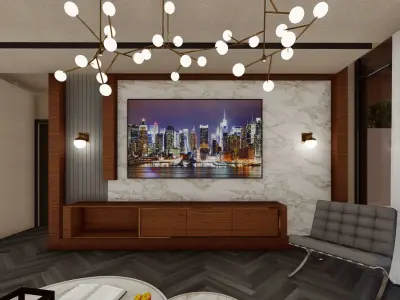 Modern Luxury Apartment Interior 3D Model for Sale 3D model