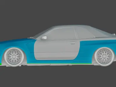 NISSAN GT-R R34 KUHL RACING Low-poly 3D model