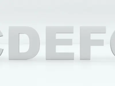 3d car badge letters for 3d printing 3D model