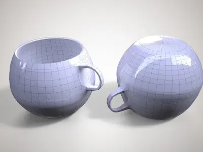 Hand Made Artisan Mug Cup - PBR Game Ready - Free low-poly 3D model