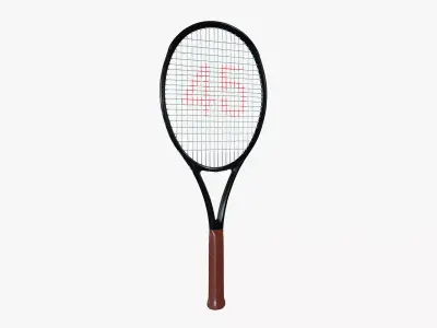 Tennis racket Low-poly 3D model