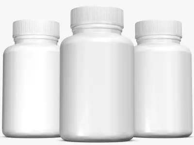 White Medicine Bottle 3D model