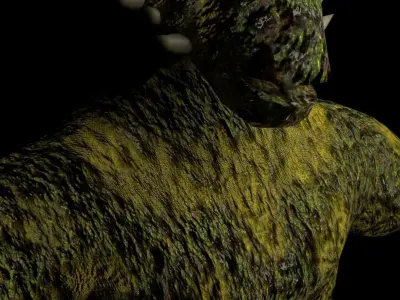 Reptilian Lizardman Humanoid Low-poly 3D model