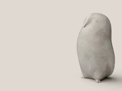 Stone Owl Low-poly 3D model