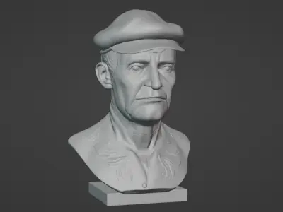 Elegant Vintage Gentleman Bust  3D print model