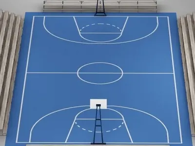 Basketball Court 02 3D model