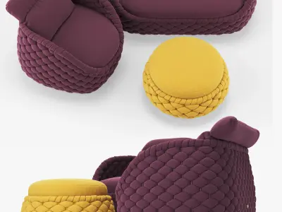 Rapunzel Kenneth Cobonpue Set 3D model