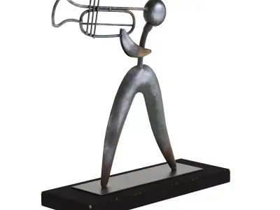 Brass Elegance Decor Trumpet 3D model