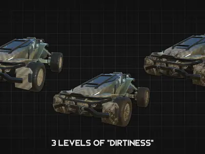 Centurion Car - Futuristic SCI-FI Asset for AAA Games Low-poly 3D model