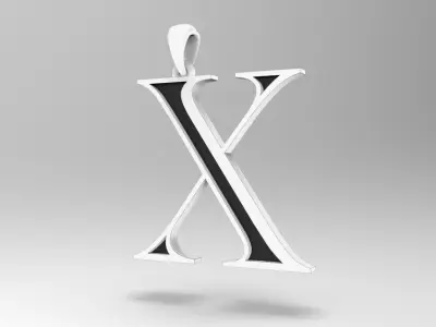 Alphabet Latin X 3D print model