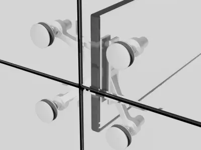 Curtain Wall Spider Fittings Assets for Blender 3D model