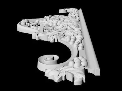 Central decor ornament for furniture 3D model 893