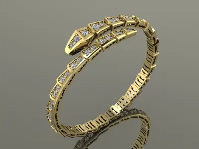 Serpenti Bvlgari Snake Bracelet 3D print model