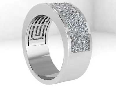 Diamond Band Ring 4452 3D print model