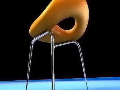 Orange Chair Free 3D model