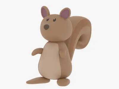Cartoon Squirrel 3D model