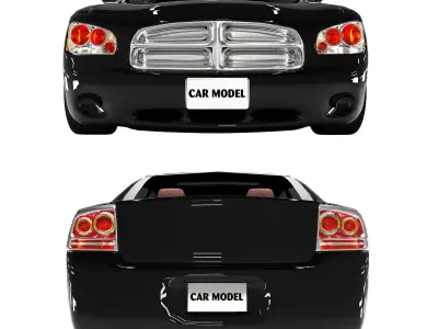 racing car Low-poly 3D model