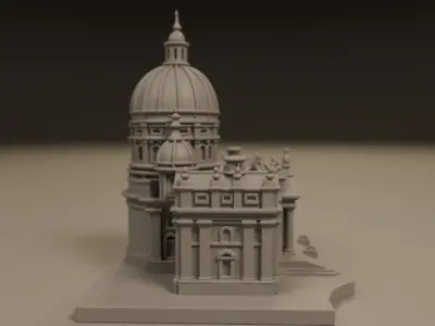 baroque architecture 3D print model