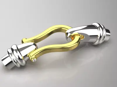 Two-tone bracelet connection modern design model bg0044 3D print model