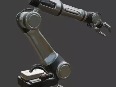 High Detail Mechanical Robot Arm 3D model