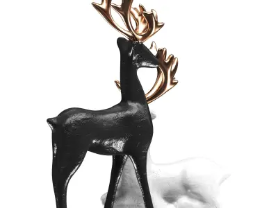 Deer Statues Low-poly 3D model