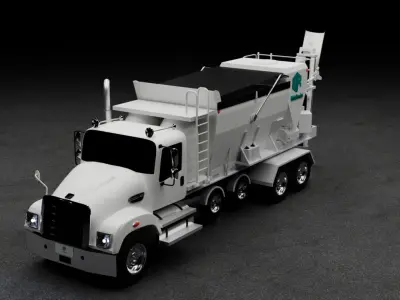 Volumetric Concrete Mixer Truck 3D Model  3D model