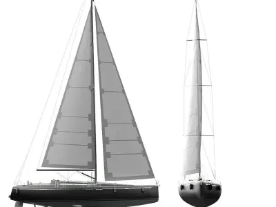 SailBoat Black 3D model