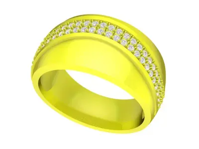 4543 Korean Style Fashion Diamond Women Ring 3D print model