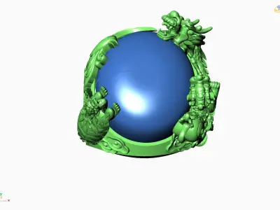 RINGS DRAGON 3D print model