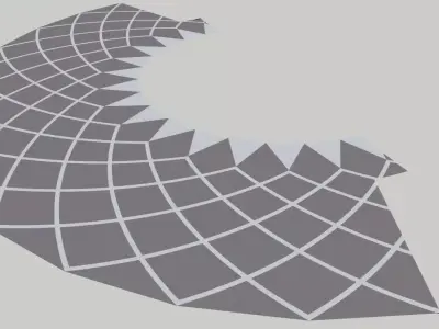 Curved Geometric Ceiling Design - 3D Model Free 3D model