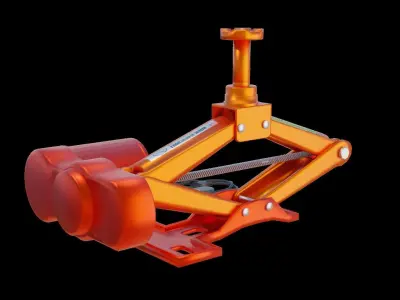 Electric Car Jacks Low-poly 3D model