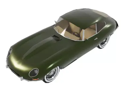 Jaguar E-Type Low-poly 3D model