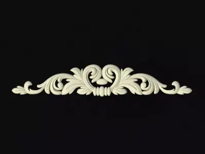 Central decor ornament for furniture 3D model 607
