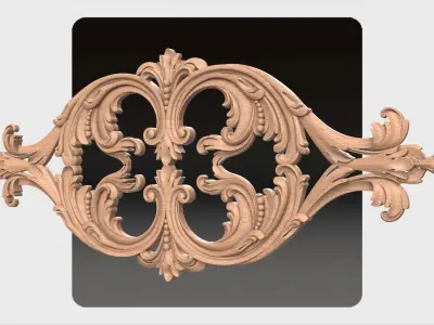 Carved decor ornament for cnc 30 3D model