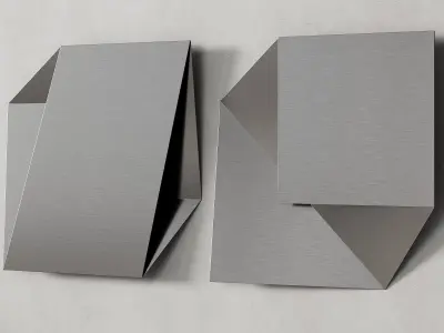 456 decorative wall art 22 minimal metal art by Heiner Thiel P02 3D model