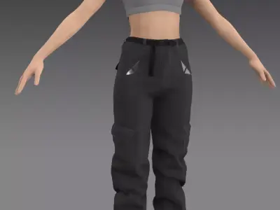 Cargo Fem Pants  3D model