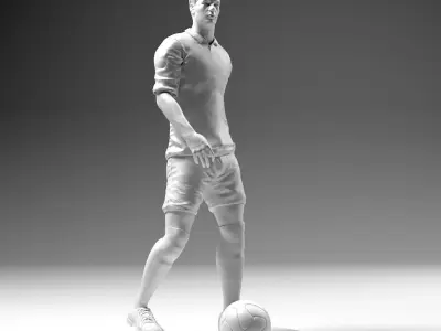 Footballer 02 Prepare To Footstrike 02 Stl 3D print model
