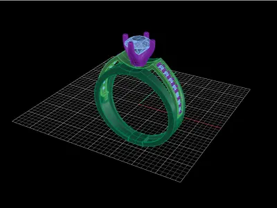 Solitaire Ring 01 Free 3D print model